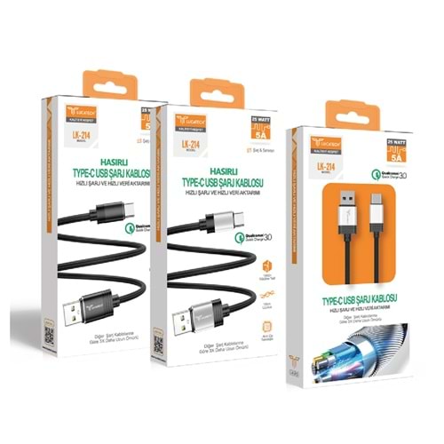 TYPC-E HASIR KABLO 25W 5A