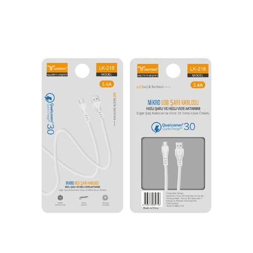 MİKRO POŞET KABLO 3.4A