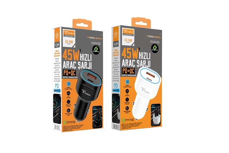 PD+USB HIZLI ARAÇ ŞARJ BAŞLIk 45W