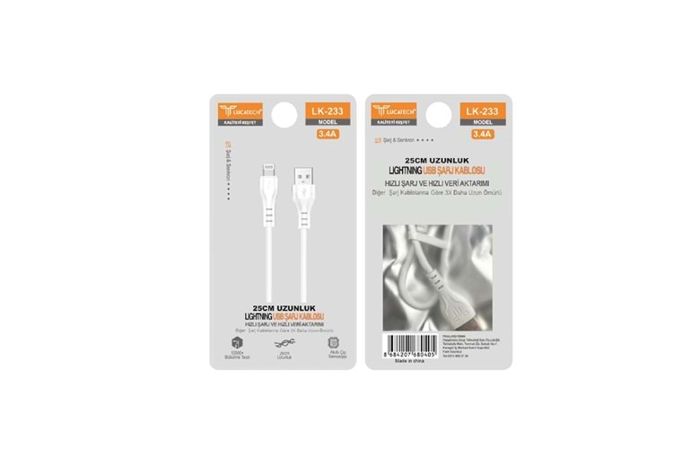 25CM İPHONE KABLO 3.4A