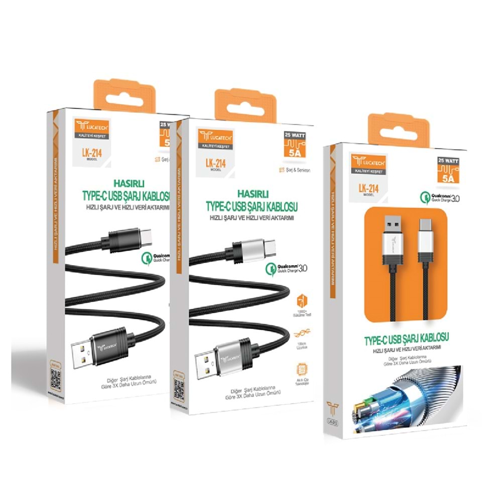 TYPC-E HASIR KABLO 25W 5A