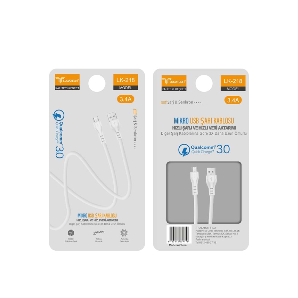 MİKRO POŞET KABLO 3.4A